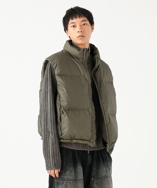 BEAMS（ビームス） ベスト ジレ ワイドフィット フェード ダウンベスト
