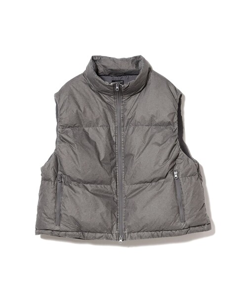 BEAMS+　ダウンベスト　グレー　XLサイズ　メンズ BEAMS（ビームス） ベスト ジレ ワイドフィット フェード ダウンベスト