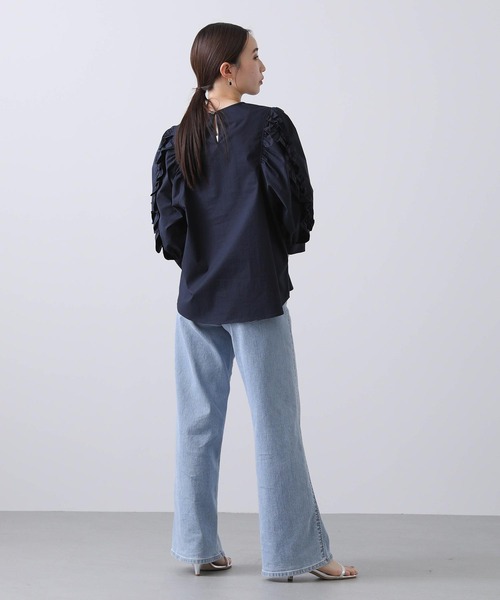 「Gready Brilliant」 「AuieF」7分袖ブラウス 38 ダークネイビー レディース_画像4