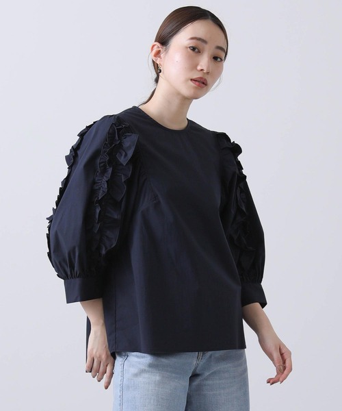 「Gready Brilliant」 「AuieF」7分袖ブラウス 38 ダークネイビー レディース_画像8