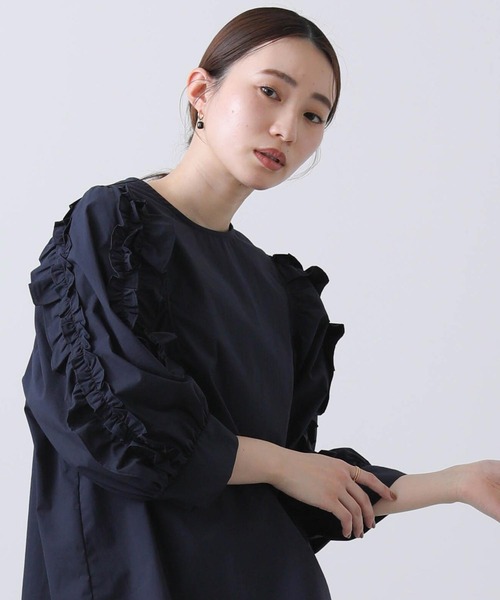 「Gready Brilliant」 「AuieF」7分袖ブラウス 38 ダークネイビー レディース_画像9