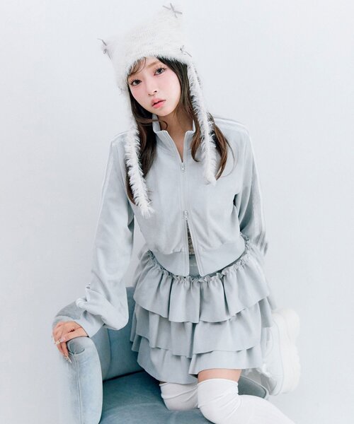 OLIVE des ジャージ ショートトラックジャケット レディース