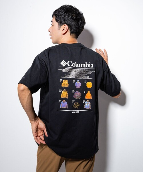 tシャツ Columbia／フォートモーニング グラフィック ショートスリーブティー／コロンビア／吸湿・速乾／UVカット／半袖Tシャツ レディース メ