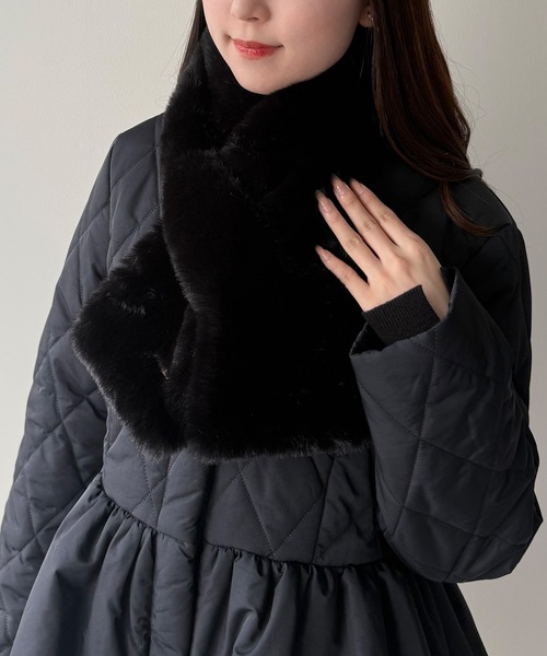 mipiarl マフラー ストール 2WAYフェイクファーマフラー レディース