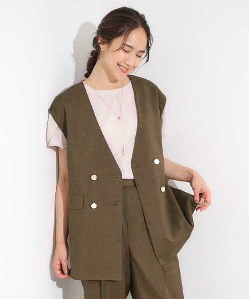 DRESKIP（ドレスキップ） ベスト ジレ 「S-LL/セットアップ可/洗濯後