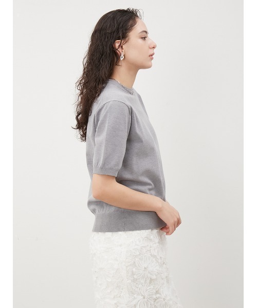 Mila Owen（ミラオーウェン） 半袖ニット 1 グレー レディース