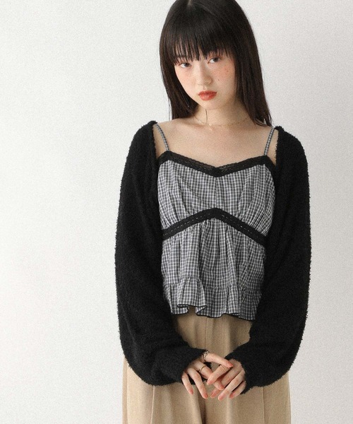 Heather（ヘザー） カーディガン ボレロニット/キャミ2P 589923