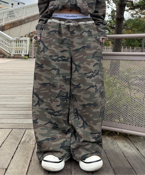 スウェットパンツ ジャージ アソート柄スウェットパンツ「SETUP着用