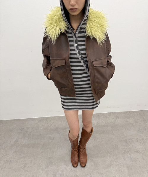 2wayファーコート コート アウター 2way ファージャケット レディース メンズ : ZOZOTOWN