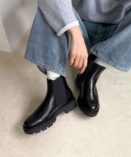 新品未使用　ENESS エネス/ サイドゴアブーツ　38サイズ クーポンで10%OFF][クーポンで10%OFF]2025AW エネス/ENESS ナッパ