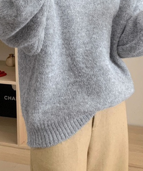 美品♪エンフォルド 圧縮ウール ニットセーター 変形 ドロップショルダー n701.jpg