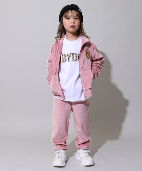 babydollジャージ上下セットM BABYDOLL（ベビードール） ジャージ 親子お揃い パイピングベロア