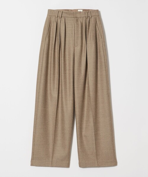 6 パンツ 「6(ROKU)」ウール タック パンツ 25FW レディース