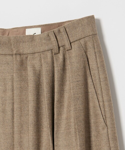 6 パンツ 「6(ROKU)」ウール タック パンツ 25FW レディース