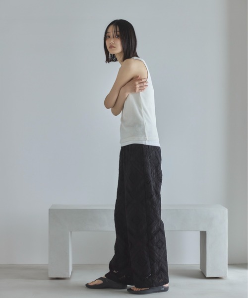 「feepur」 ノースリーブトップス MEDIUM アイボリー レディース_画像7