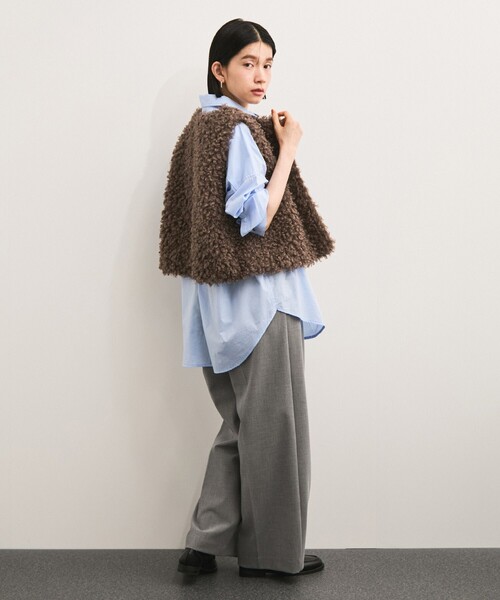 LE CERCLE par rope' ベスト ジレ プードルボアベスト レディース