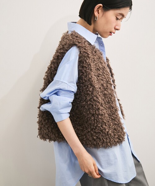 LE CERCLE par rope' ベスト ジレ プードルボアベスト レディース