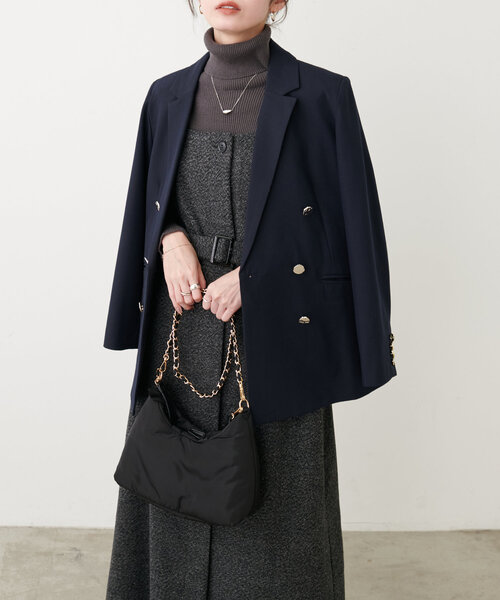 「natural couture」 キャミソールワンピース FREE ブラック レディース_画像4