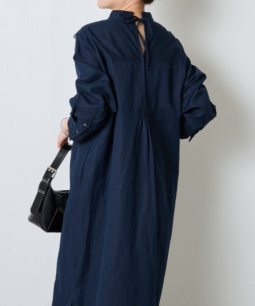 「NE QUITTEZ PAS!」 長袖ワンピース FREE ネイビー レディース_画像8