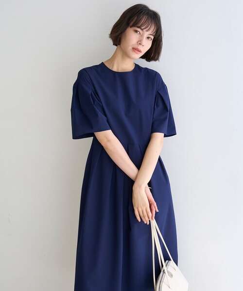 [UNFILO] короткий рукав One-piece MEDIUM черный женский 