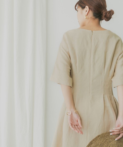 「KBF+」 半袖ワンピース ONE グリーン系その他 レディース_画像3