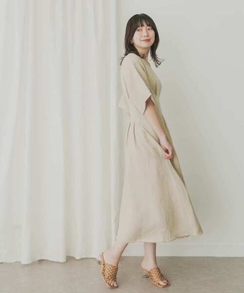 「KBF+」 半袖ワンピース ONE グリーン系その他 レディース_画像4