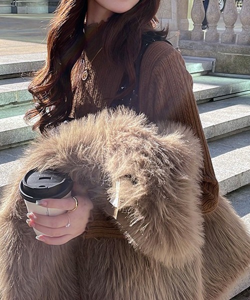 ニット セーター スリムリブ編み ハイネック 春ニット / ベーシック韓国 Y2K 美シルエット レディース | lulufa | 22