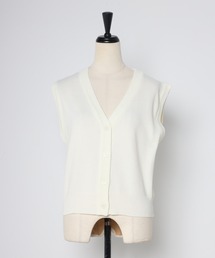 「Bonjour Sagan」 「ANDSEARCH」ニットベスト FREE オフホワイト レディースの画像2