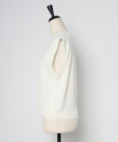 「Bonjour Sagan」 「ANDSEARCH」ニットベスト FREE オフホワイト レディースの画像5