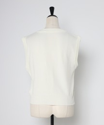 「Bonjour Sagan」 「ANDSEARCH」ニットベスト FREE オフホワイト レディースの画像6