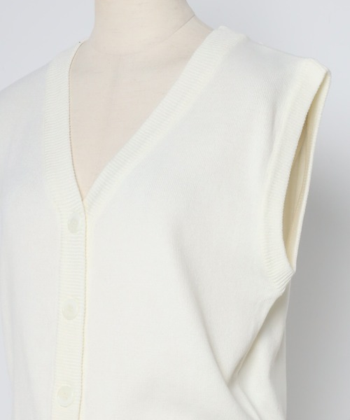 「Bonjour Sagan」 「ANDSEARCH」ニットベスト FREE オフホワイト レディースの画像7