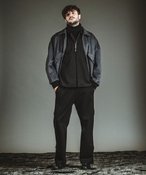NO ID.（ノーアイディー） シャツ 「NO ID.」Fly-Front Half Zip Shirt