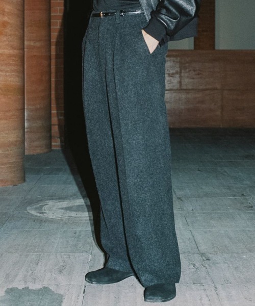 LIDnM（リドム） スラックス WOOL FLEECE SLACKS メンズ : ZOZOTOWN