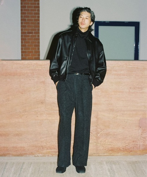 スーツ lidnm WOOL FLEECE SLACKS LIDnM（リドム） スラックス WOOL FLEECE SLACKS メンズ : ZOZOTOWN