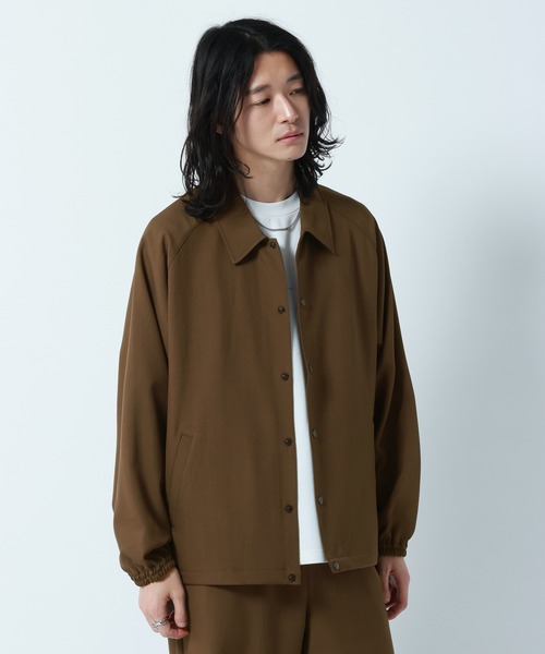 レイジブルー L ダブル セットアップ ベージュチェック RAGEBLUE（レイジブルー） シャツ CHECK ZIP UP SHIRT JACKET