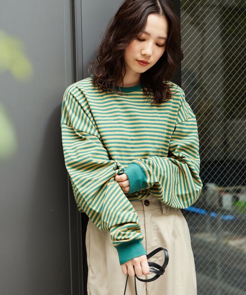 FREAK'S STORE（フリークスストア） 長袖カットソー フリ- グリーン