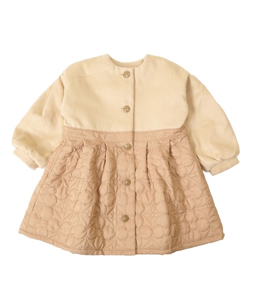 「la poche biscuit」 「KIDS」ノーカラーコート 100 ピンク キッズ_画像4