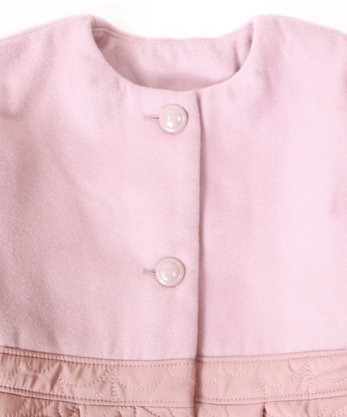 「la poche biscuit」 「KIDS」ノーカラーコート 100 ピンク キッズ_画像5
