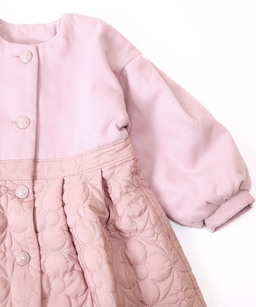 「la poche biscuit」 「KIDS」ノーカラーコート 100 ピンク キッズ_画像7