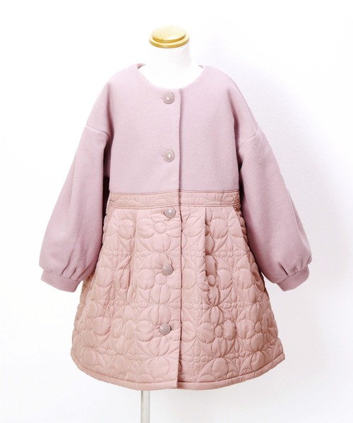 「la poche biscuit」 「KIDS」ノーカラーコート 100 ピンク キッズ_画像8