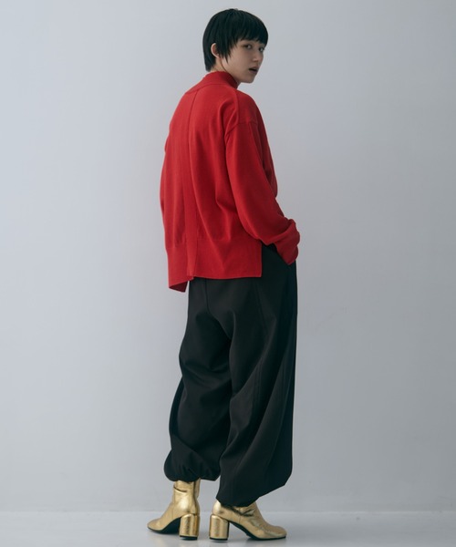 STUDIOUS - ステュディオス Merino Wool ニット セーター ハイネック 赤 STUDIOUS（ステュディオス） ニット セーター 「STUDIOUS/ステュディオ