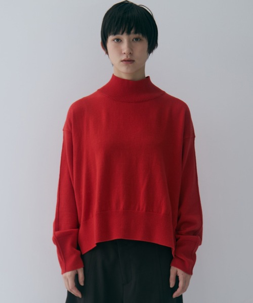STUDIOUS - ステュディオス Merino Wool ニット セーター ハイネック 赤 STUDIOUS（ステュディオス） ニット セーター 「STUDIOUS/ステュディオ