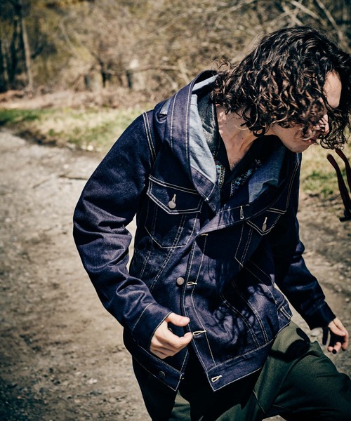 「glamb」 デニムジャケット L インディゴブルー メンズ_画像5