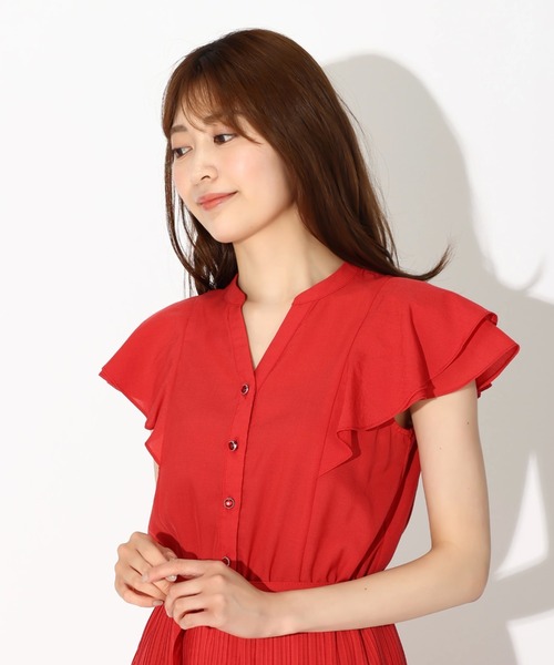 「MISCH MASCH」 半袖ワンピース M ベージュ レディース_画像2