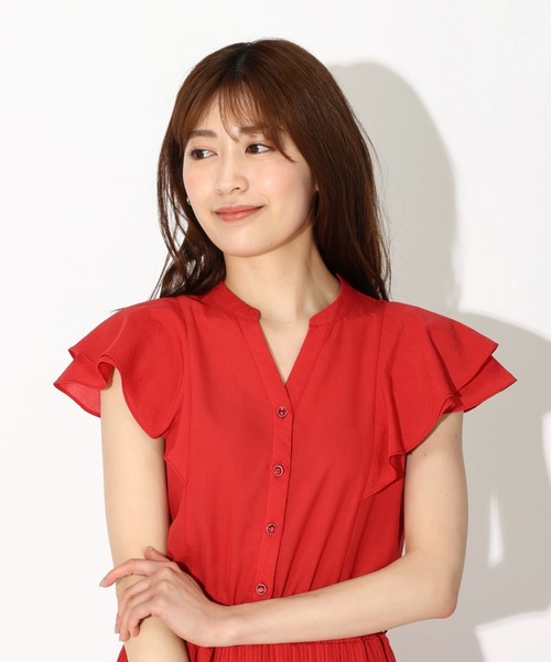 「MISCH MASCH」 半袖ワンピース M ベージュ レディース_画像6