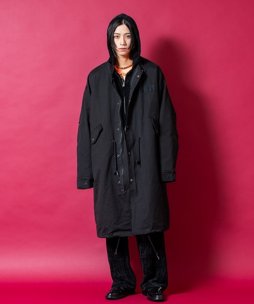 モッズコート コート a.p.o.v. ピーチ加工コットン裏フリーススーパー