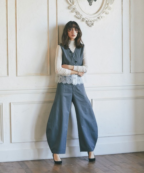 ARVELLIA ベスト ジレ LACE EDGE VEST レディース : ZOZOTOWN Yahoo!店