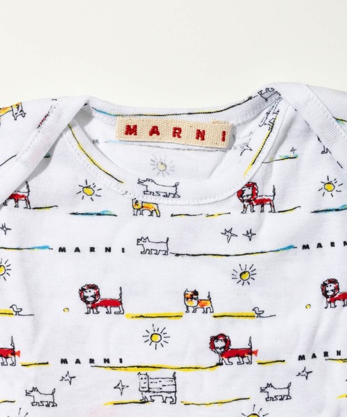 MARNI（マルニ） 出産祝い 入学式 Baby 総柄ロンパーススタイキャップ3