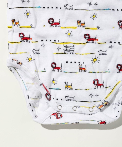 MARNI（マルニ） 出産祝い 入学式 Baby 総柄ロンパーススタイキャップ3