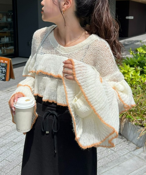 「HELLO.SANFRANCISCO」 長袖ニット ONE SIZE オフホワイト レディース_画像2